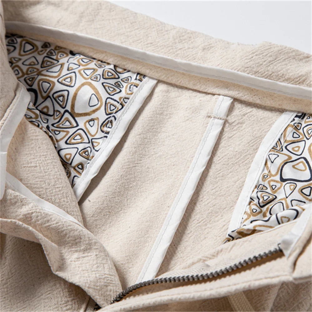 AIOPESON Casual Linen Men Trousers Solid Color  Men's Pants New Spring Autumn High Quality Lightweight Breathable Pants Men