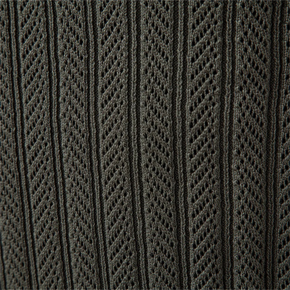 AIOPESON Premium Solid Color Polo Men Slim Fit Zip Long Sleeve Luxury Textured Fabric Business Casual Mens Sweatshirt