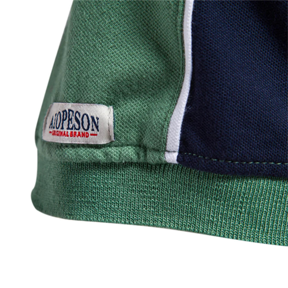 2024 New Summer Patchwork Polo Shirt For Men Brand Quality Short Sleeve Baseball Mens Polos