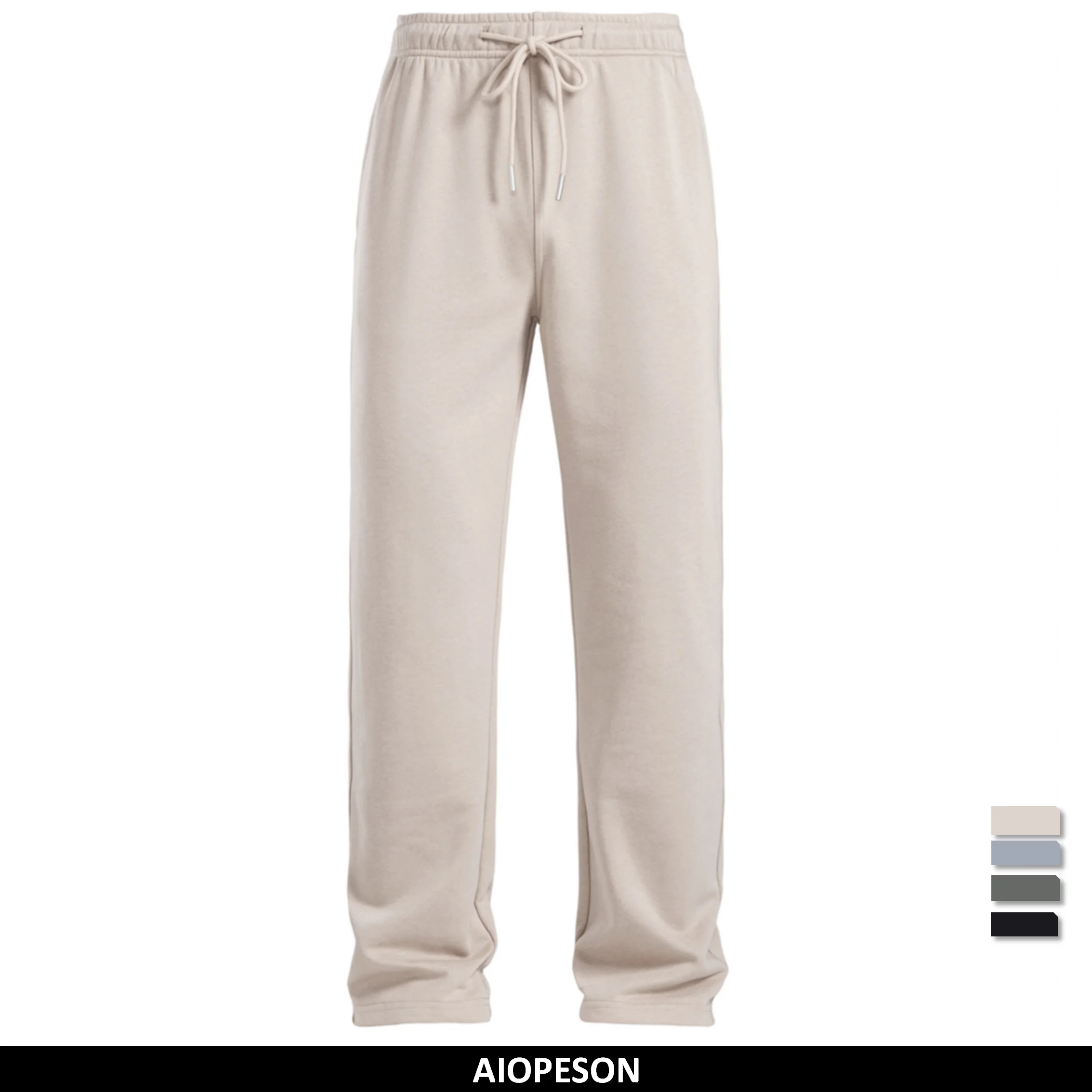 2026 Spring Autumn New Men's  Cotton Daily Sports Pants Solid Color Elastic Waist PocketComfortable Casual Sweatpants for Men