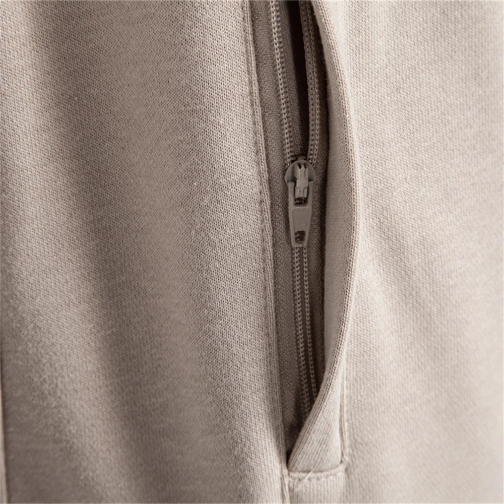 2026 Spring Autumn New Men's  Cotton Daily Sports Pants Solid Color Elastic Waist PocketComfortable Casual Sweatpants for Men