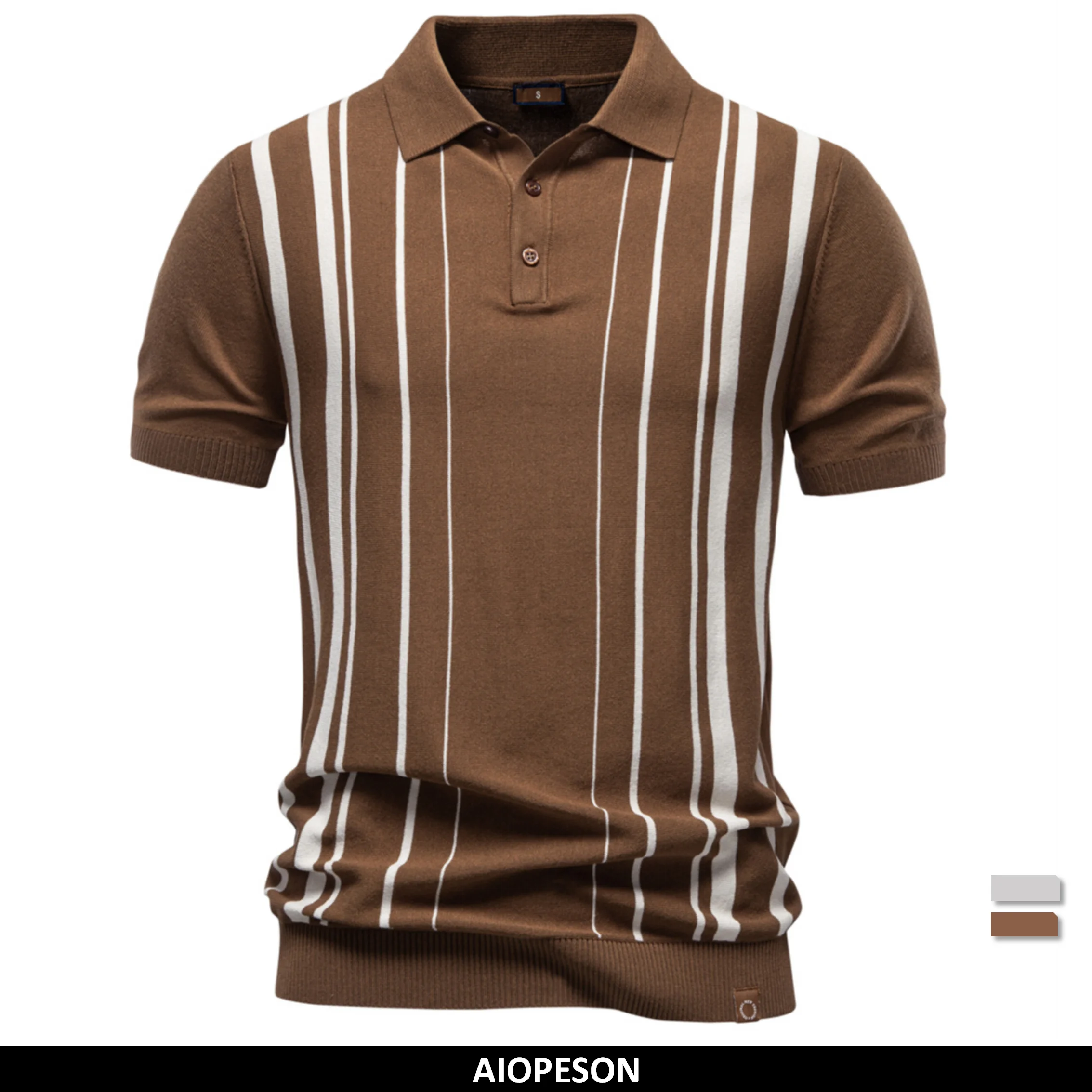 2026 Polo Shirt Men's Stripe Old Money Style Short Sleeve Soft Breathable Luxe Casual Elegant Daily Wear Polo Shirts For Male