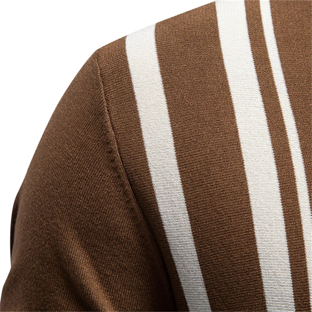 2026 Polo Shirt Men's Stripe Old Money Style Short Sleeve Soft Breathable Luxe Casual Elegant Daily Wear Polo Shirts For Male