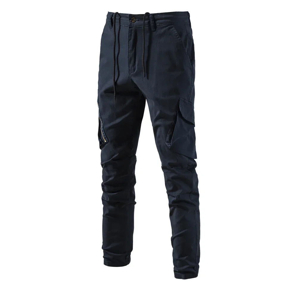 AIOPESON 100% Cotton Men's Cargo Trousers High Quality Casual Pants for Men New Spring Zipper Multi-pockets Streetwear Pants Men